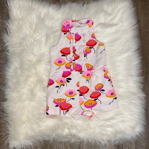 Janie and Jack Floral Cut Out Back Romper